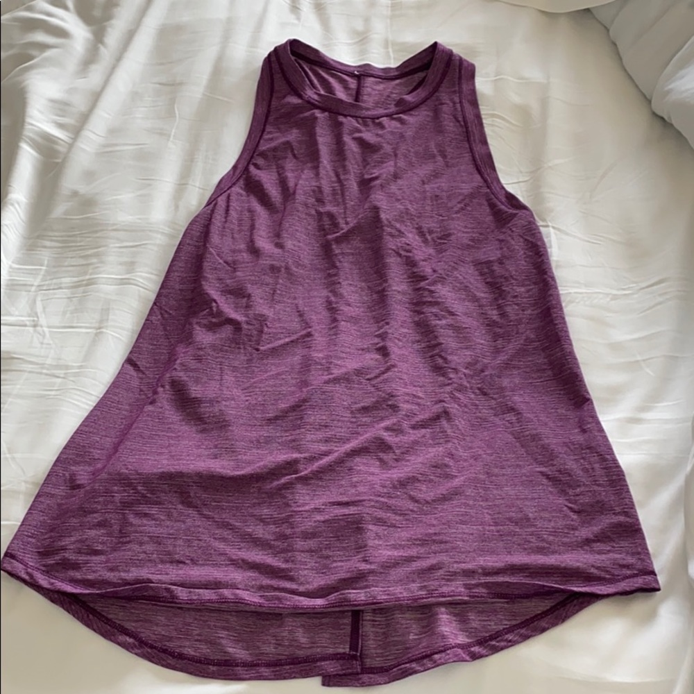 Pink/purple racer back tie up in back lulu tank